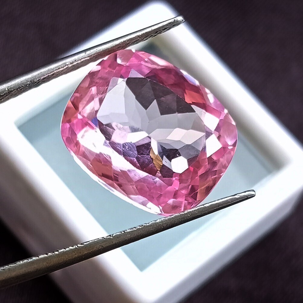 Pink Sapphire Natural Cushion Cut 12+ Ct Loose Gemstone For Necklace Making