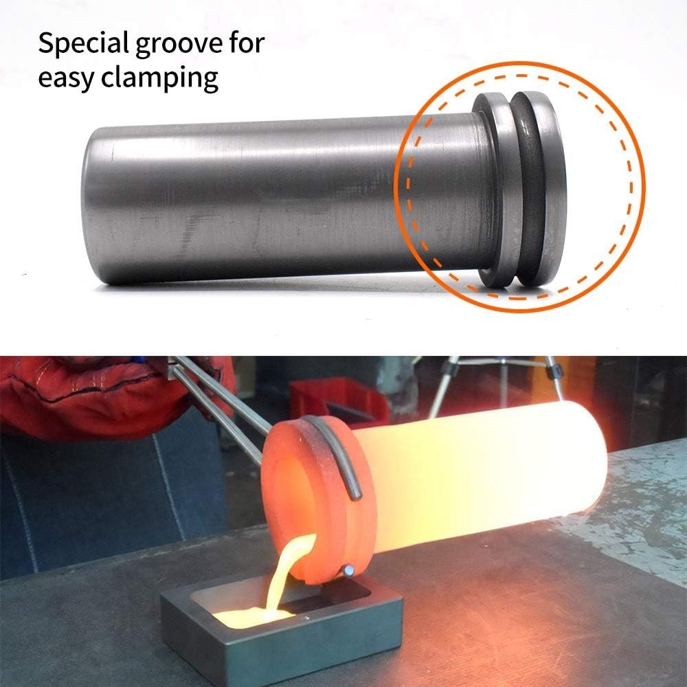 TOAUTO 3KG Graphite Crucible for Metal Purity Casting Ingot Mould for Gold Silve