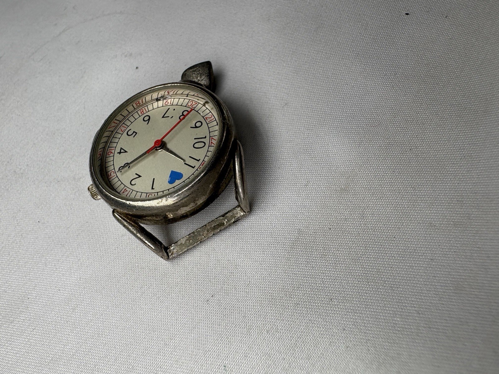 Nurse Mates White Tone Band Quartz Analog Women’s Watch New Battery No Band