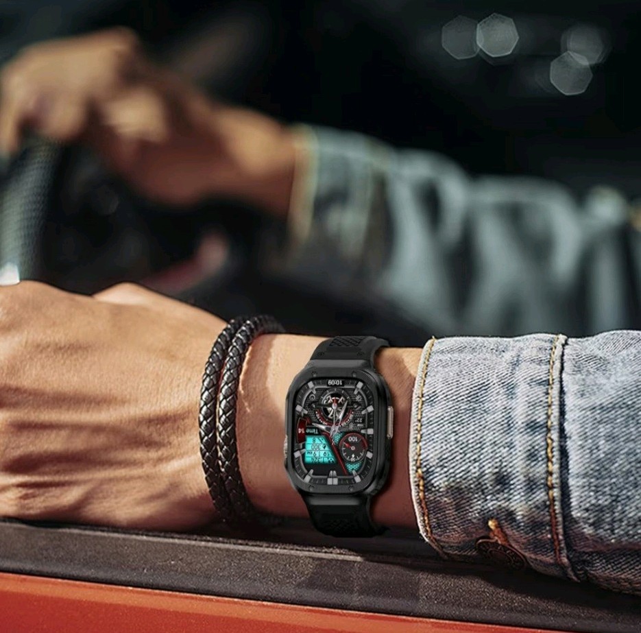 Band with Stainless Steel Case Compatible Apple Watch Series Ultra 1 2 3 49mm