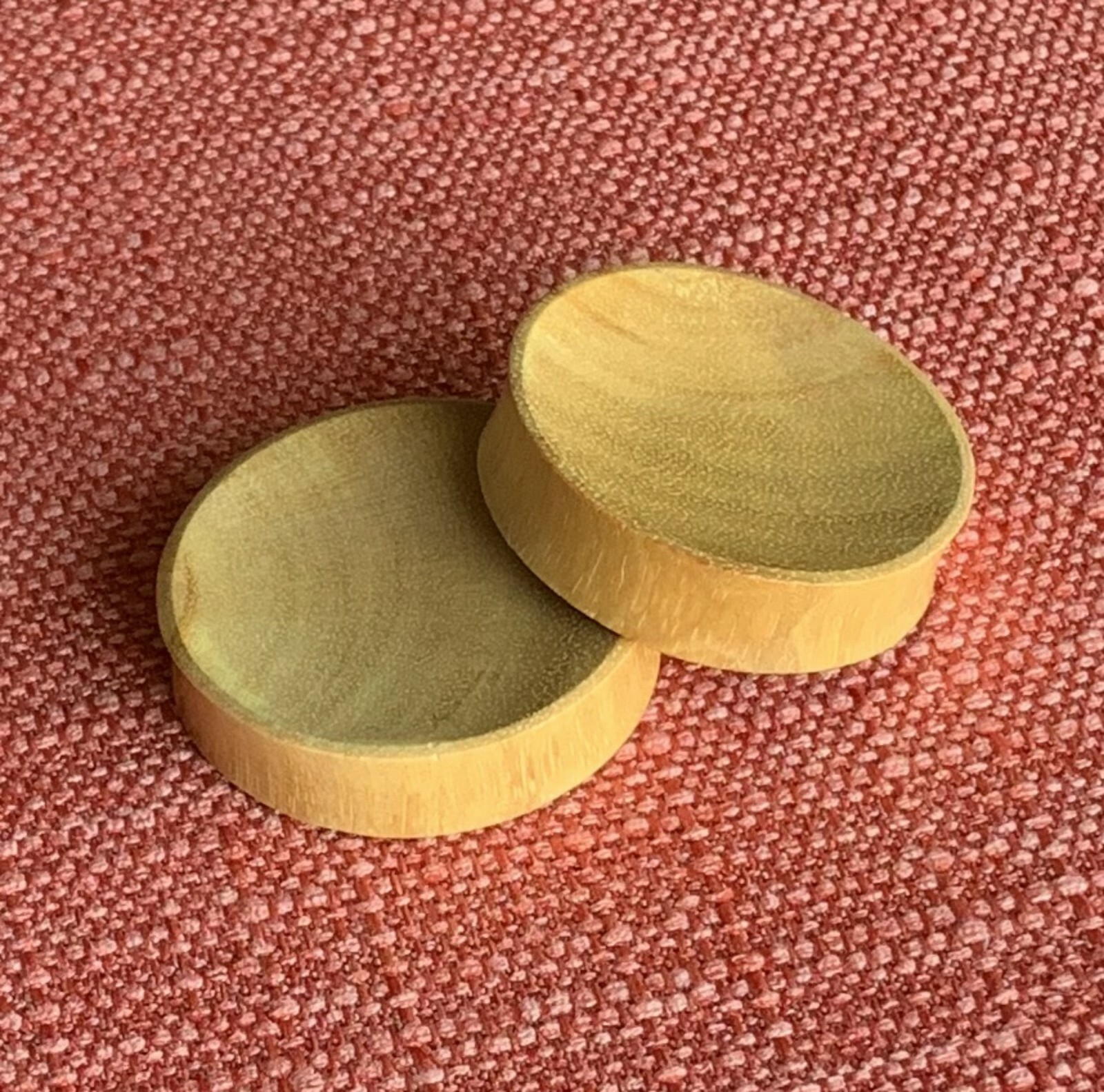 PAIR Concave Jackfruit Wood Plugs Gauges Earlet Organic Body Jewelry Large Sizes