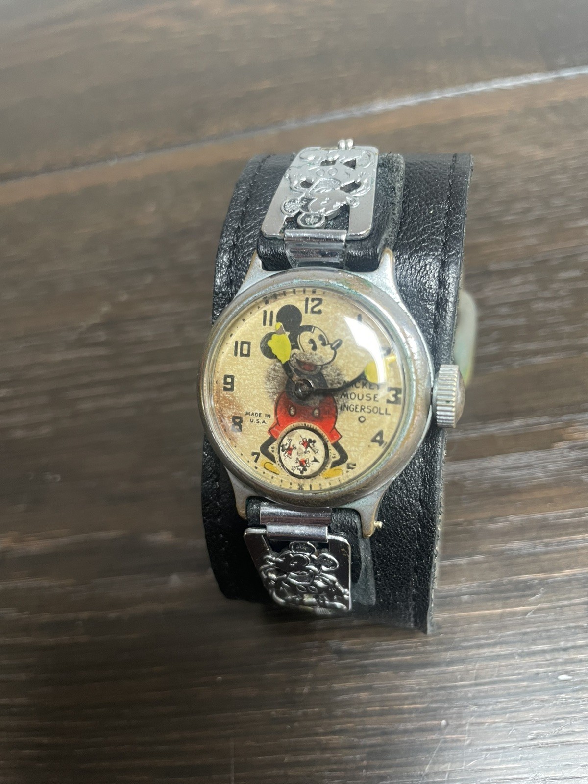 Original 1930’s Ingersoll Mickey Mouse Wrist Watch – Working/For Restoration