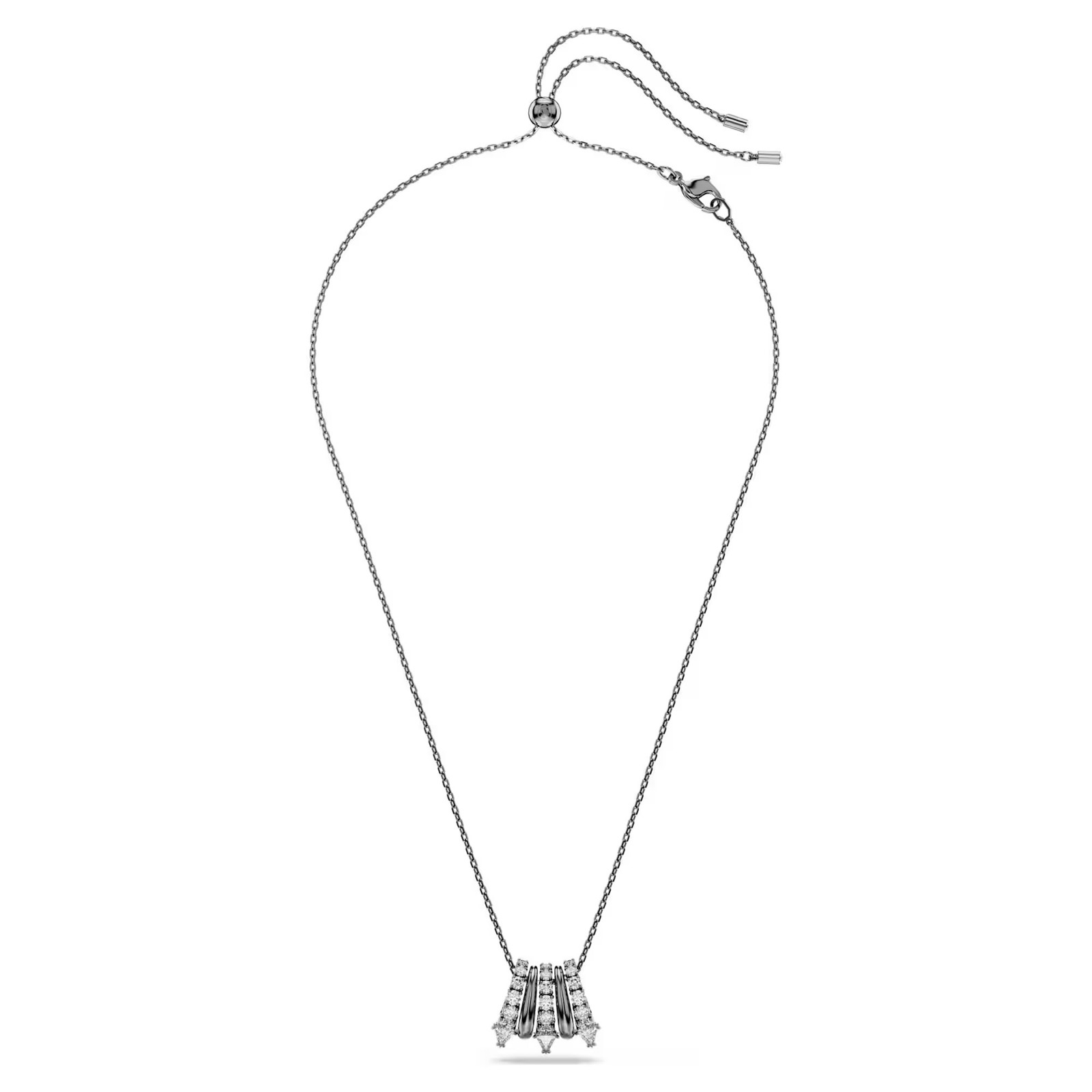 Swarovski Zirconia Sublima Pendant, White, Ruthenium Plated 5735225