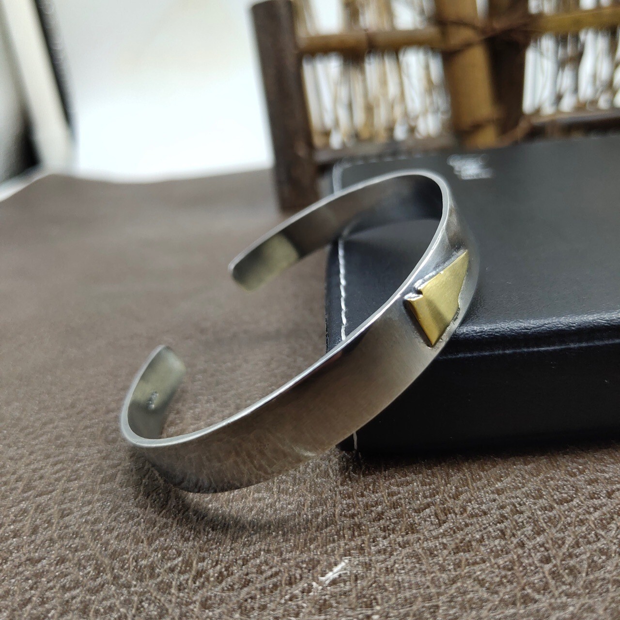 A25 Bangle Bracelet Gold Lightning Sterling Silver 925