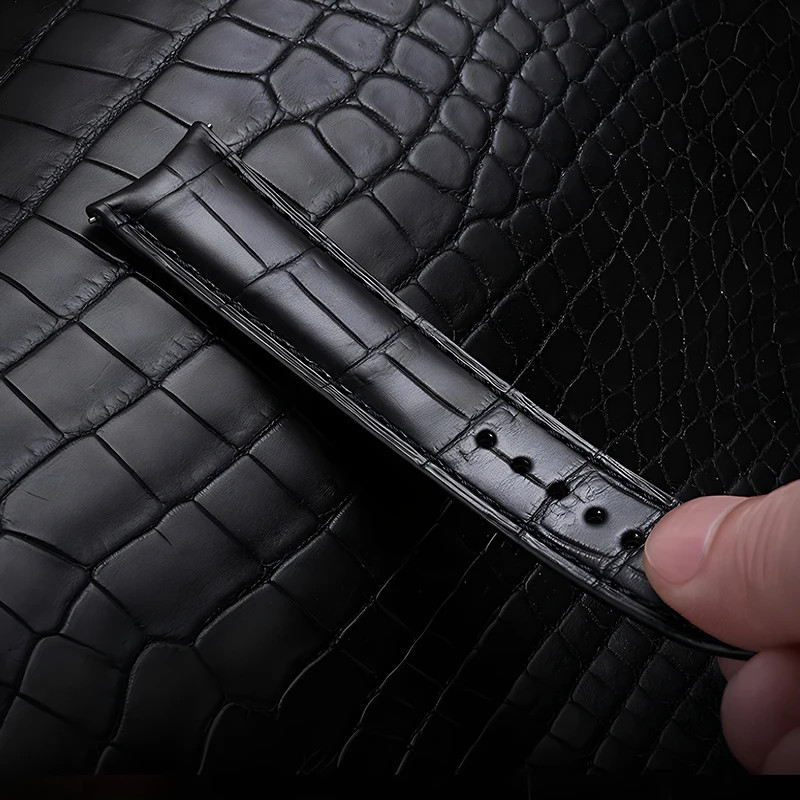 Cro.co.dile Leather Strap for Patek Ulysse Nardin JLC Piaget 20x16mm Watch Band
