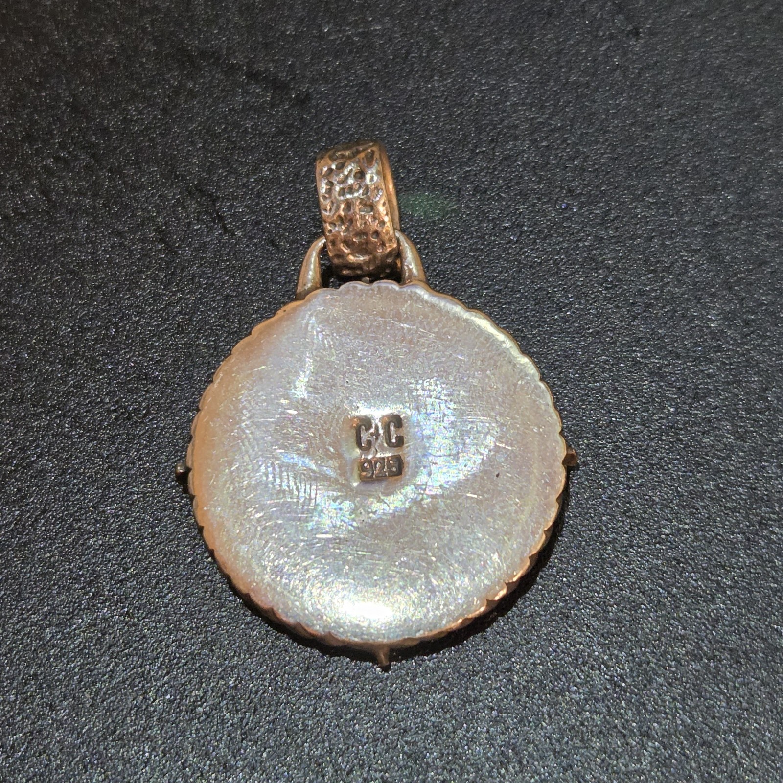 Sterling Silver Compass Pendant for Necklace Signed C&C 925