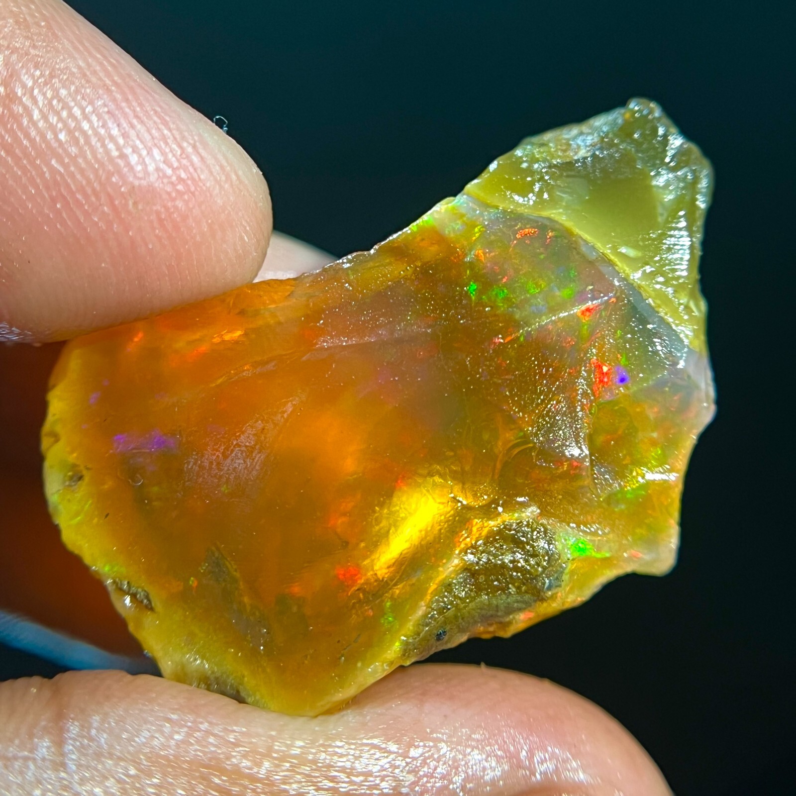 38 Carat Opal Rough Natural Ethiopian Opal Raw Welo Opal Multi Fire Gemstone