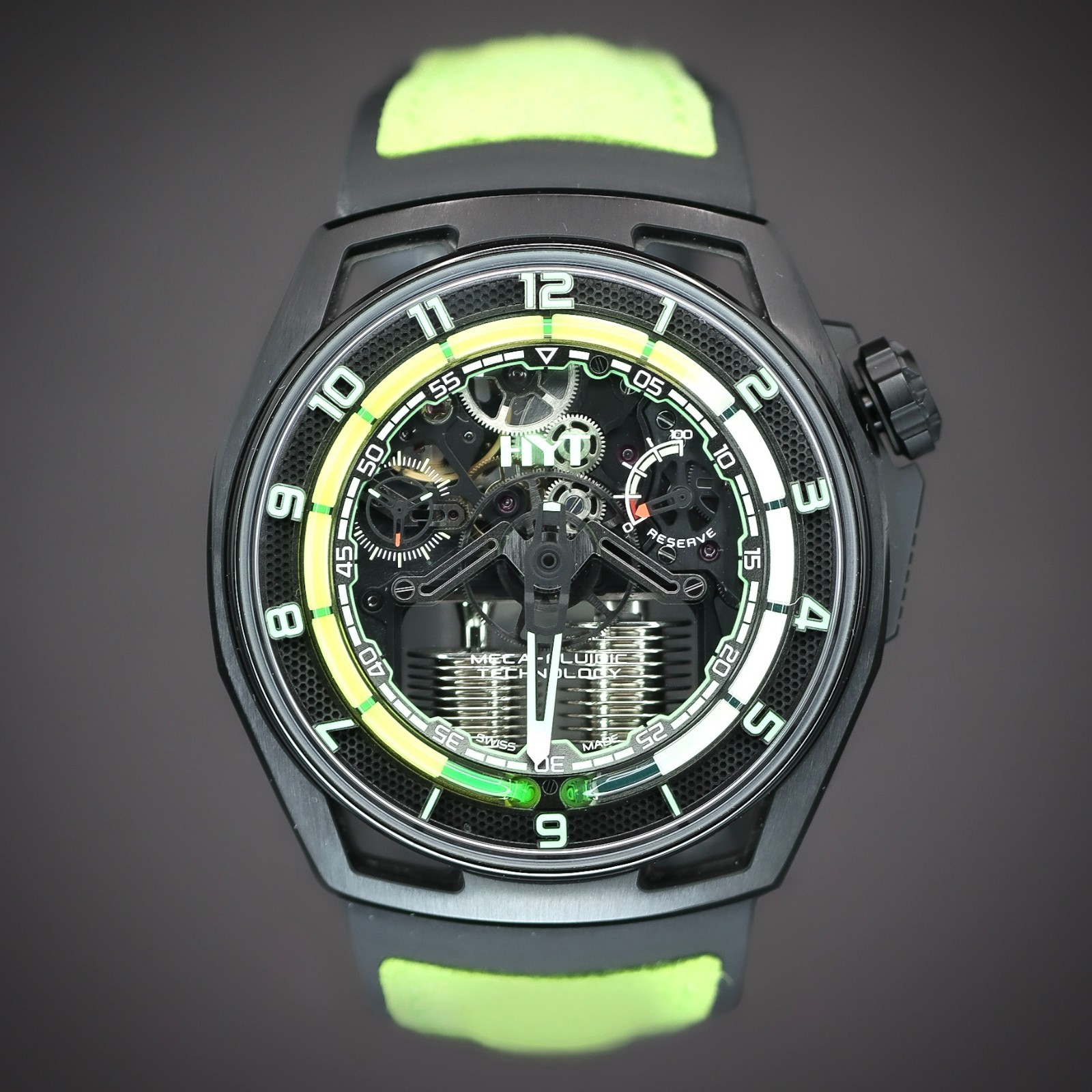 HYT Hastroid “Green Nebula” LE | Black-Coated Titanium & Carbon | Ref. H02698-A