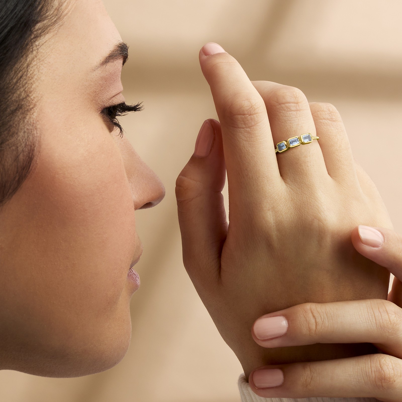 Pure Collection by Ross-Simons 0.70 ct. t.w. Aquamarine 3-Stone Ring in 14kt