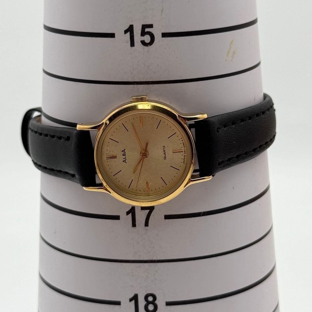 Working Item SEIKO Alba Quartz New Battery Gold Watch
