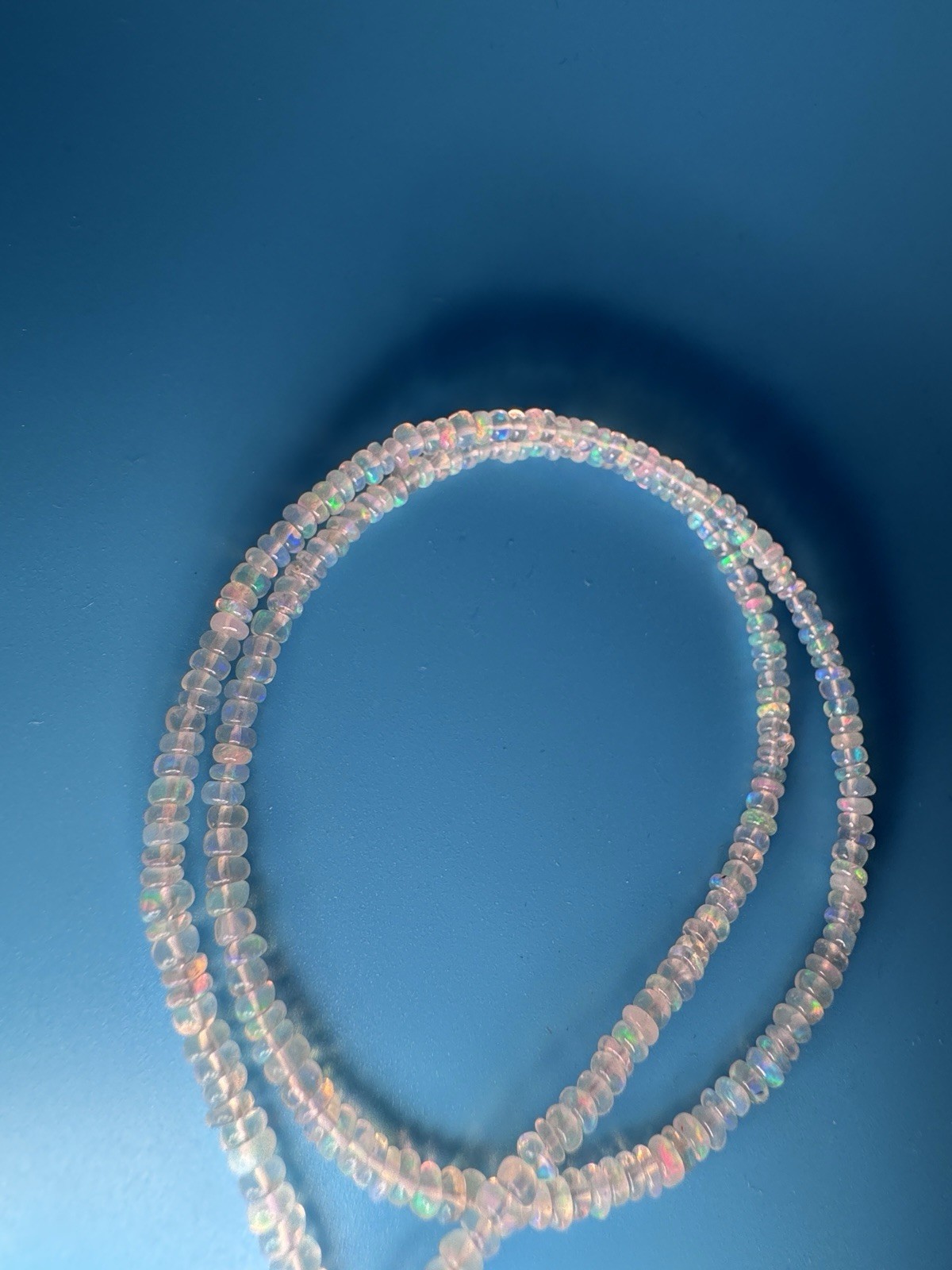 3.5 mm Ethiopia opal roundel Heishi 15in