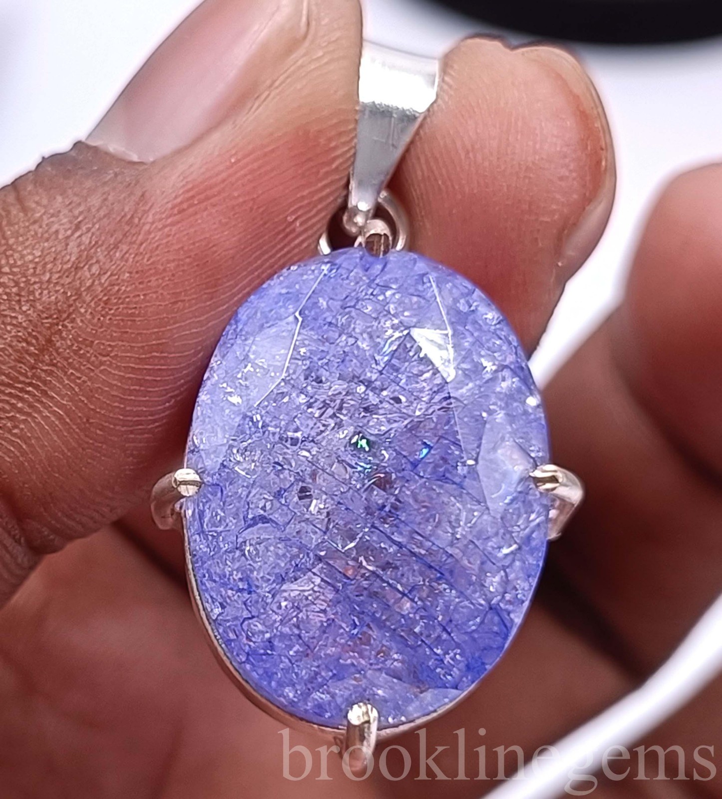 60.65 Carat Blue Tanzanite Pendant EGL Certified 925 Sterling Silver Chain “5NSC