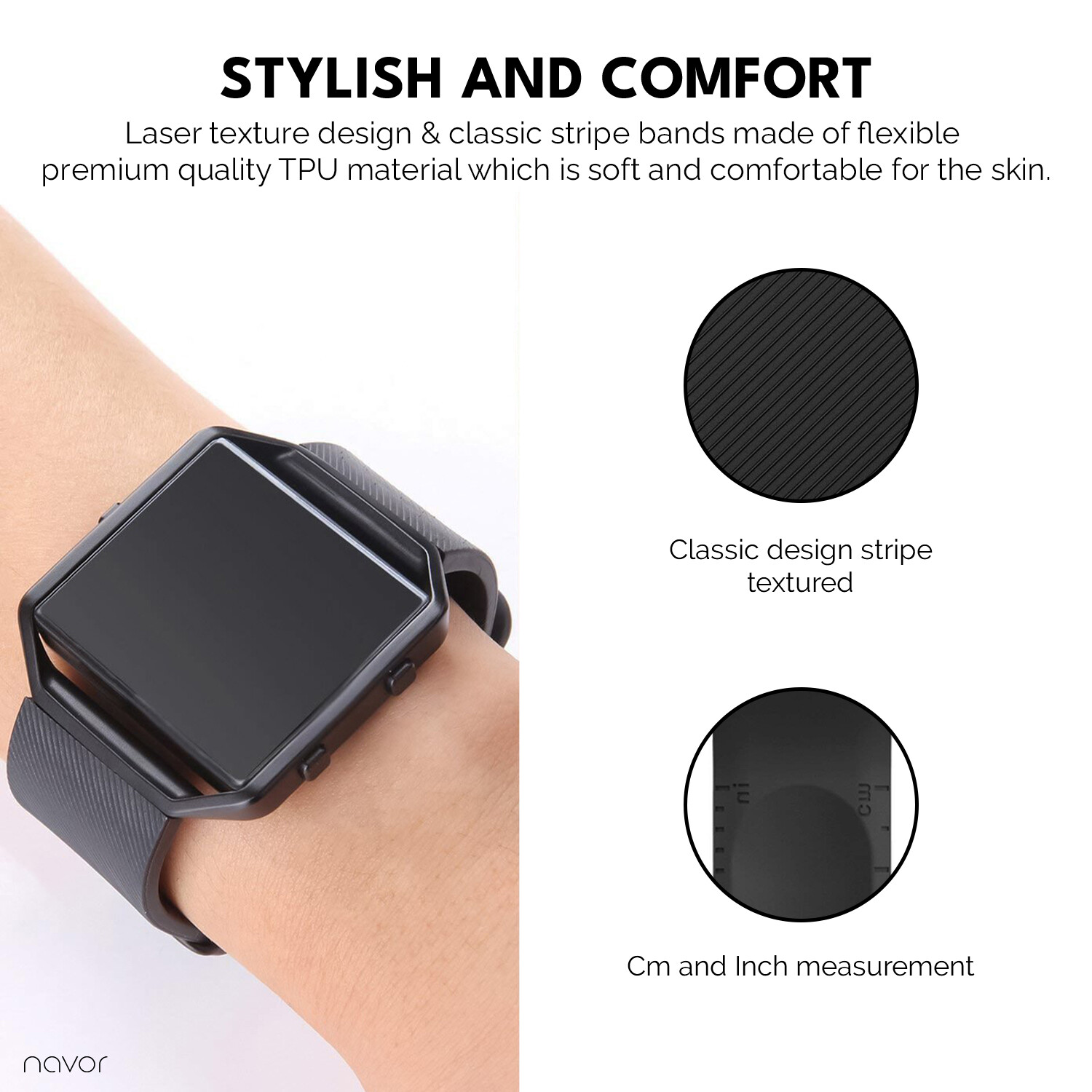 For Fitbit Blaze Smart Fitness Soft Silicone Adjustable Strap Bands and Frame