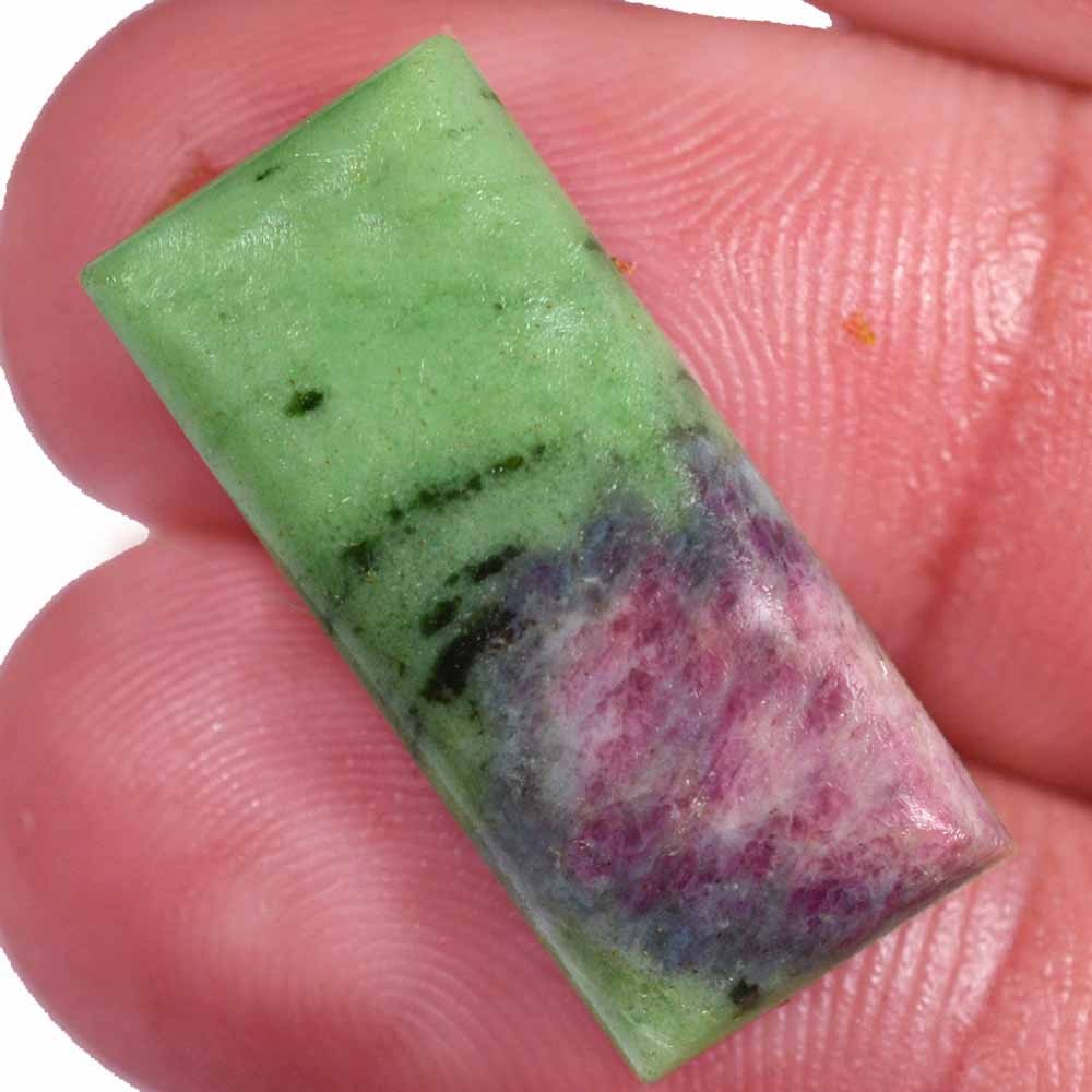 15.30 Ct 100% Natural Green Red Ruby Zoisite African Loose Cabochon Gemstone U98