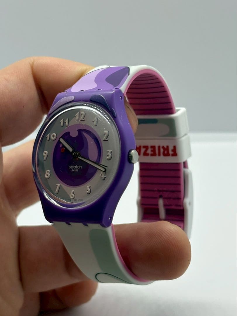 Swatch x Dragon Ball Z Frieza Watch GZ359 Quartz Analog Anime Purple Working
