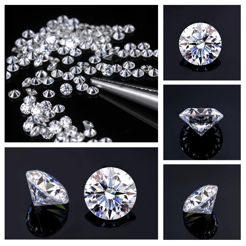 0.7mm ~3mm D Color 1 Carat Per White D Color Small Sizes Moissanite Loose Stones