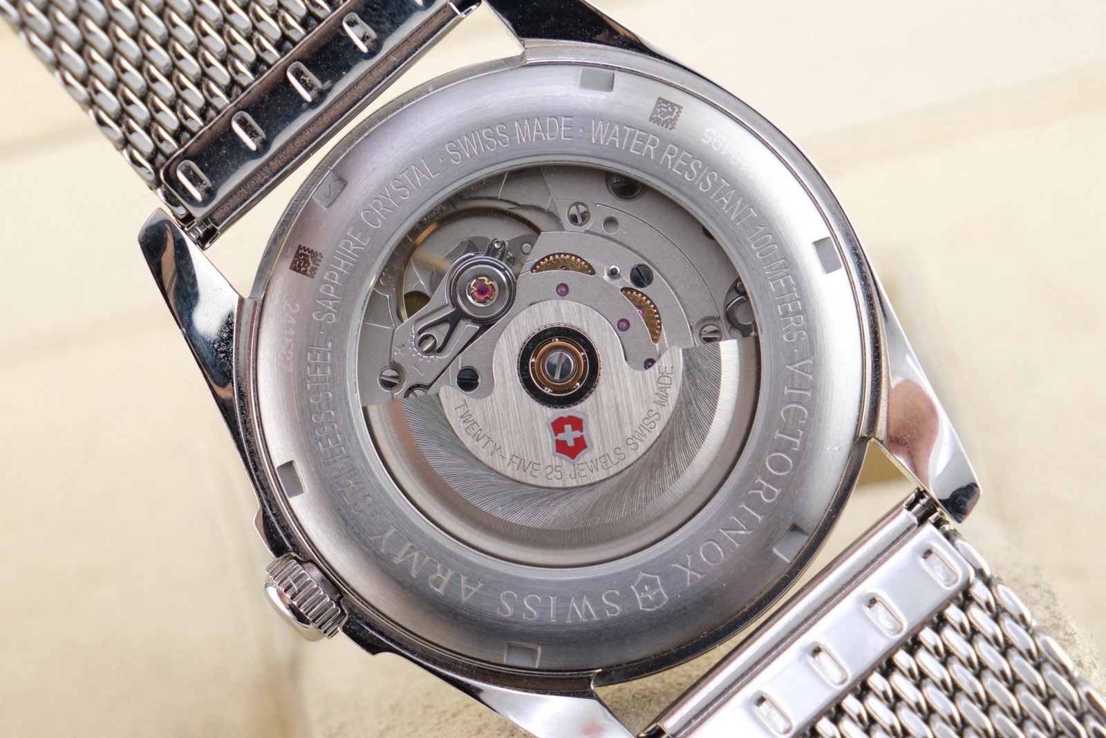 Victorinox Swiss Army Infantry Swiss Automatic 40mm Watch Mesh Bracelet RARE