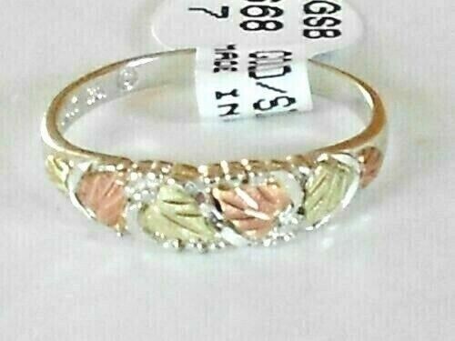 NEW Genuine Black Hills Gold and Silver Women’s Band Ring Sizes 5 thru 10 w/ Box