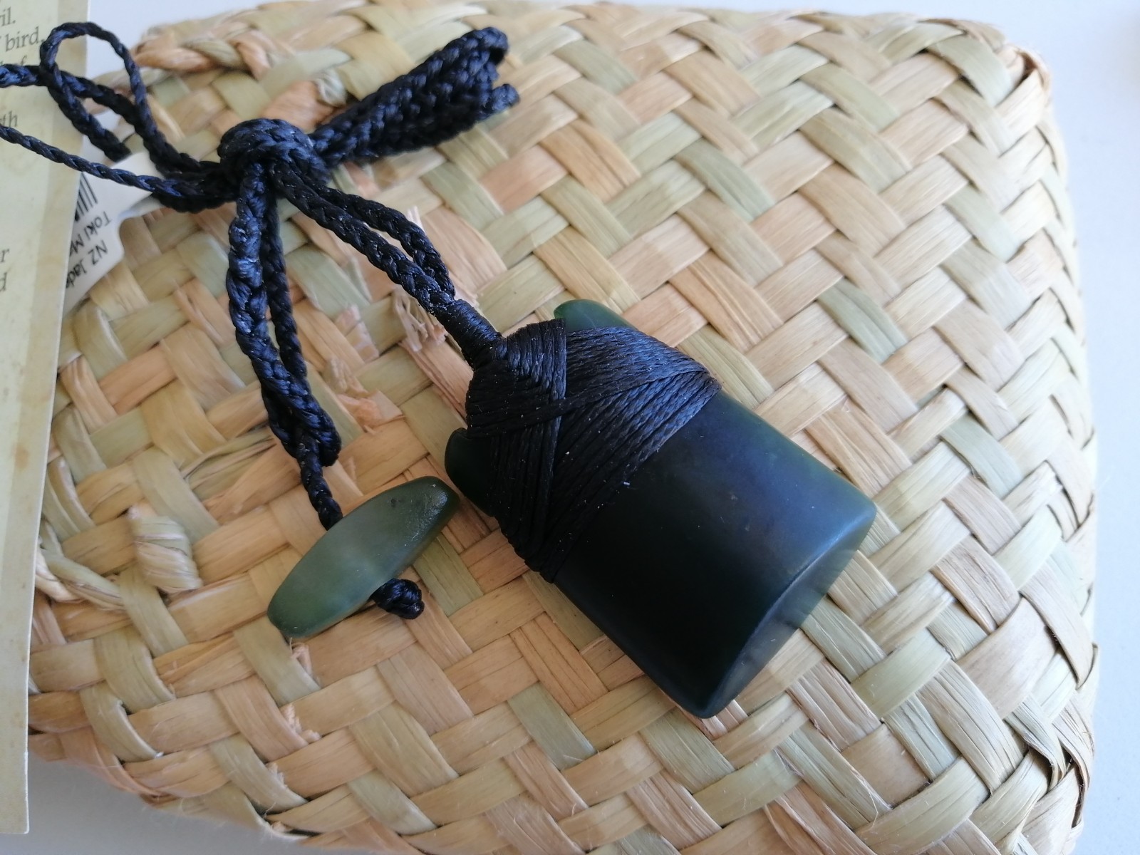 New Zealand Jade Greenstone Toki Matt Pendant 35mm L x 26mm W Unisex