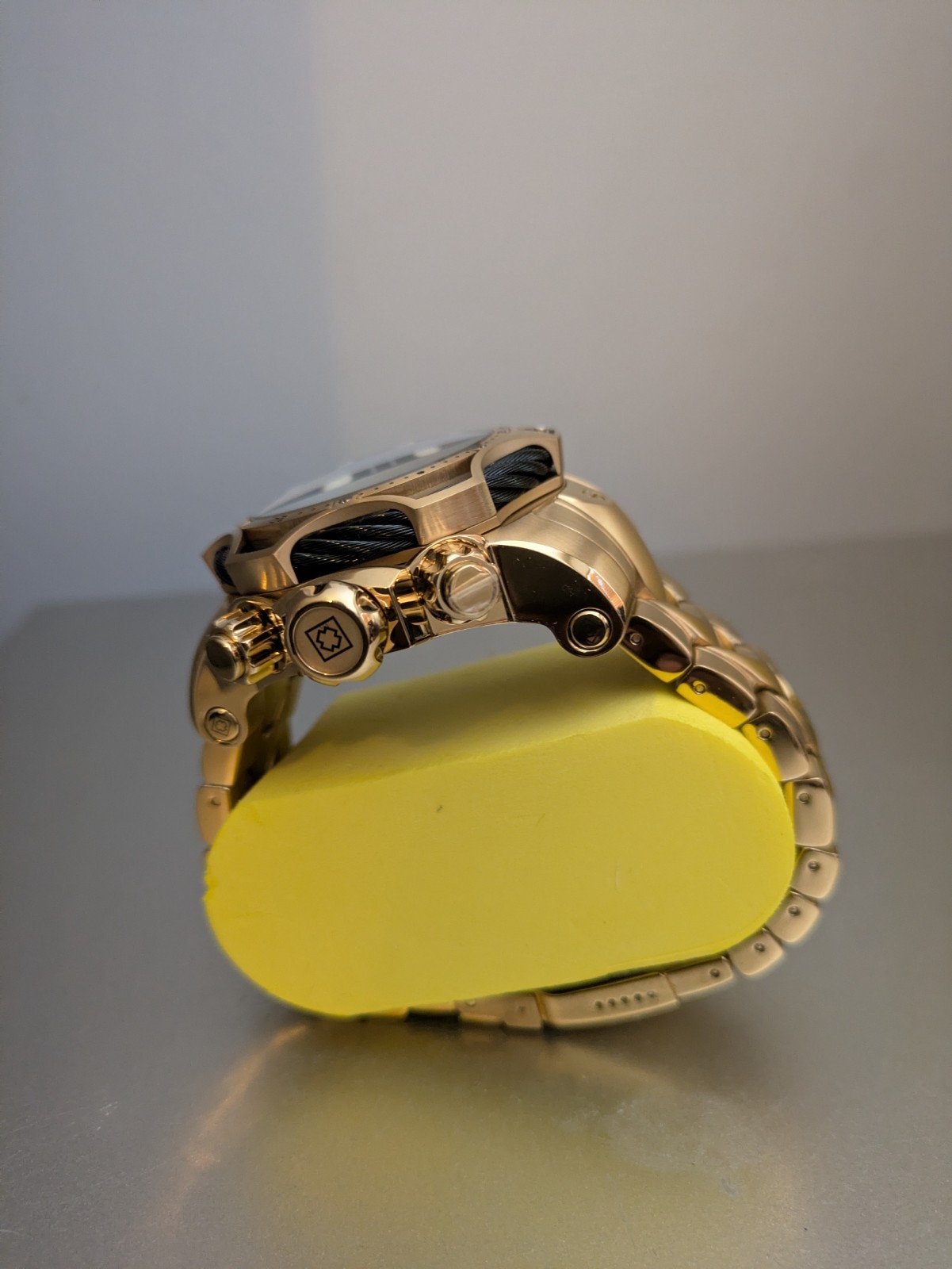 Invicta Bolt Men’s Quartz Chronograph Gold Tone Stainless Steel Watch w/ Box