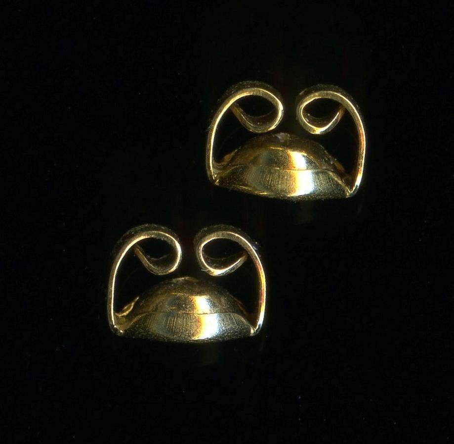 14K .75 Gram Solid Yellow Gold 6.9mm Large Butterfly Back Earring Nut Set *MN