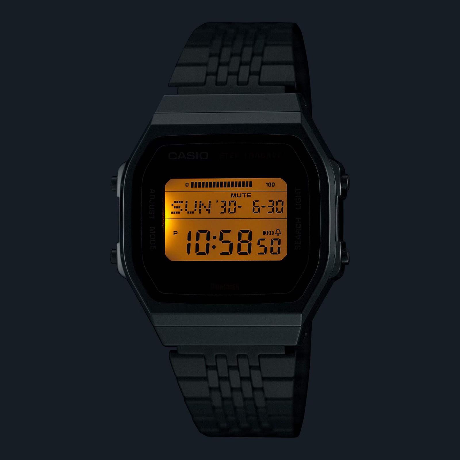 CASIO ABL100WE-1AVT ABL-100WE STAINLESS STEEL BLUETOOTH DIGITAL WATCH
