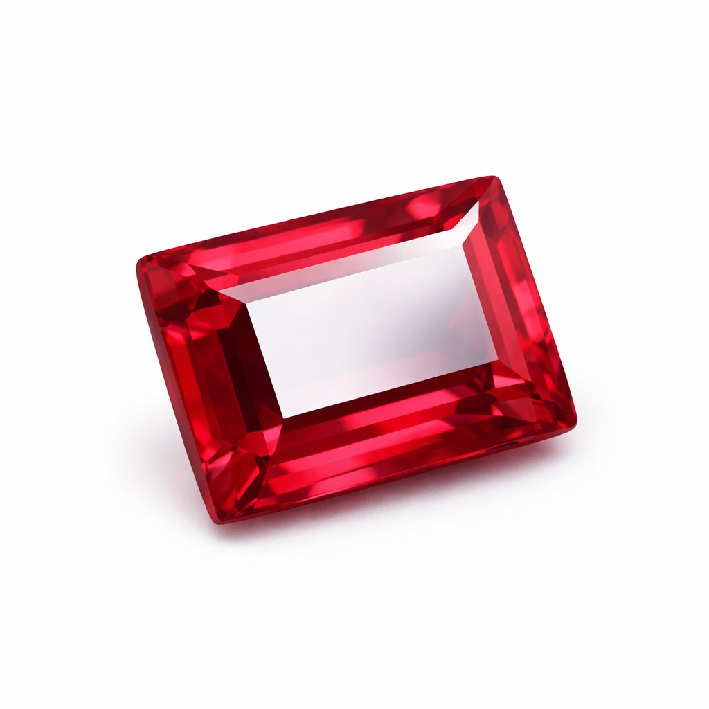 Stunning Natural Red Ruby CERTIFIED Loose Gemstone 11.65 Ct Amazing Emerald Cut.