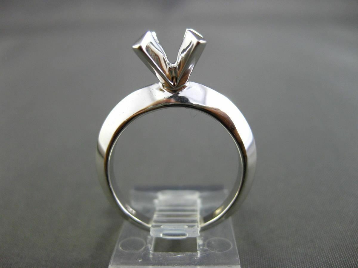 ESTATE 14KT WHITE GOLD 3D TENSION SOLITAIRE SEMI MOUNT ENGAGEMENT RING #24580