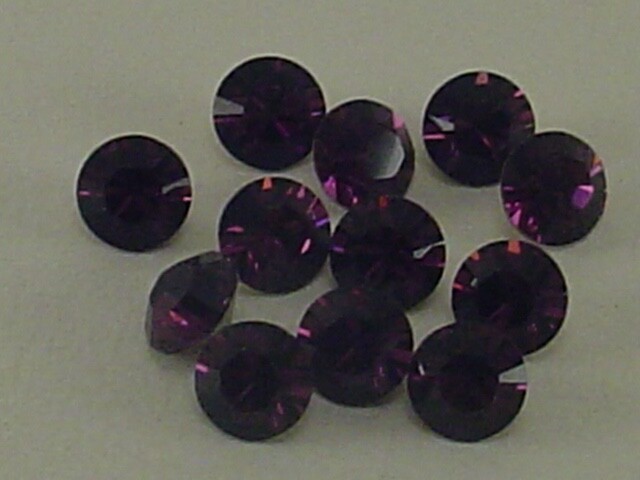 1gr. 24pp AMETHYST FOILED POINTED BACK European Rhinestones