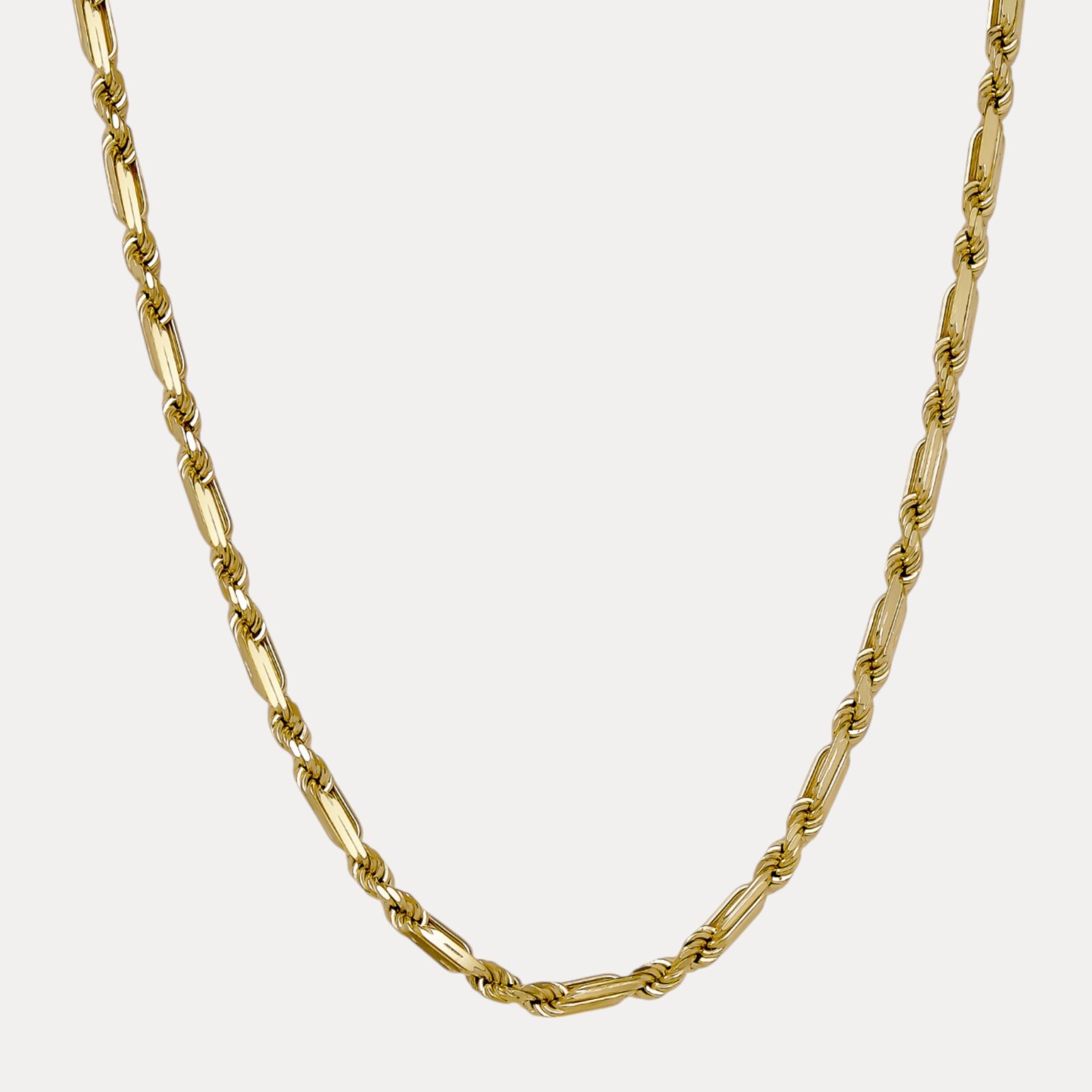 6mm Figarope Chain Necklace – Real Solid 925 Sterling Silver Or 14k Gold Vermeil