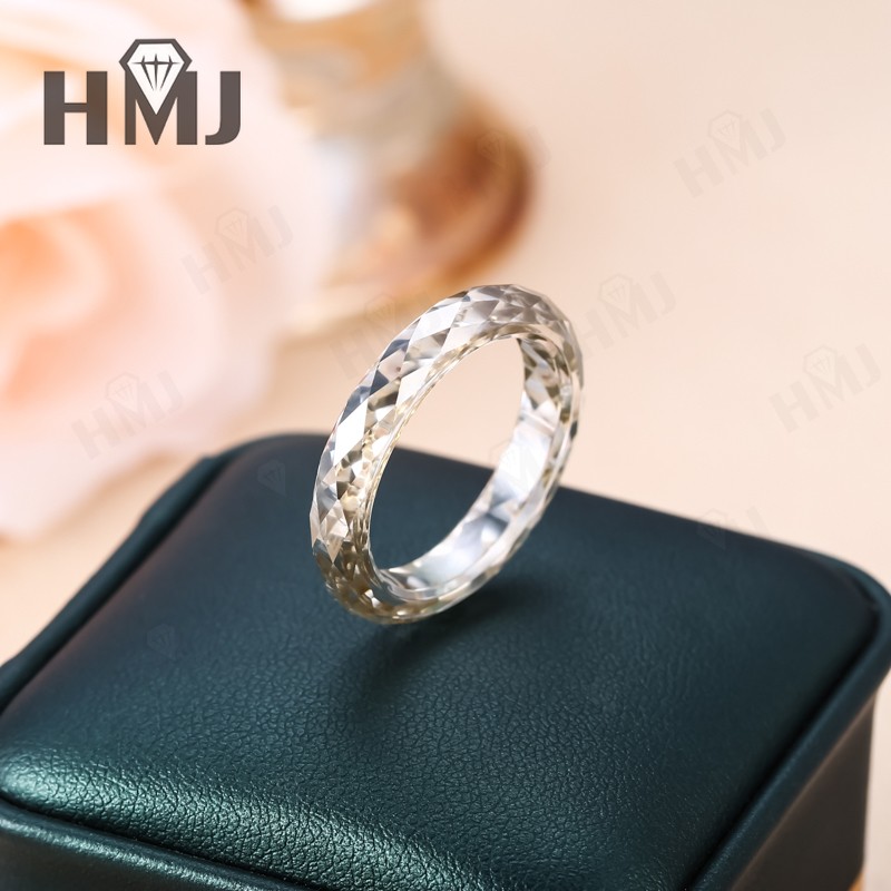 Moissanite Ring VVS1 Champagne Green Round Ring With GRA Jewelry Wedding Charms