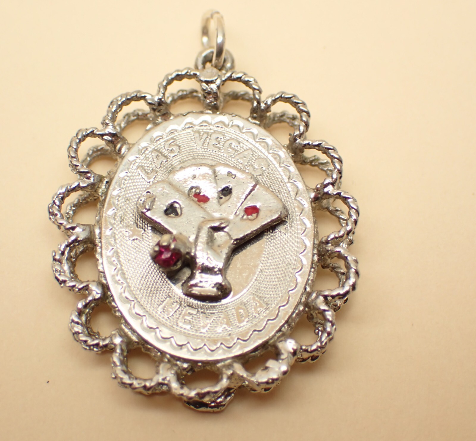 2 Vintage Sterling Silver Charms Las Vegas Nevada & Male and Female 8.0g