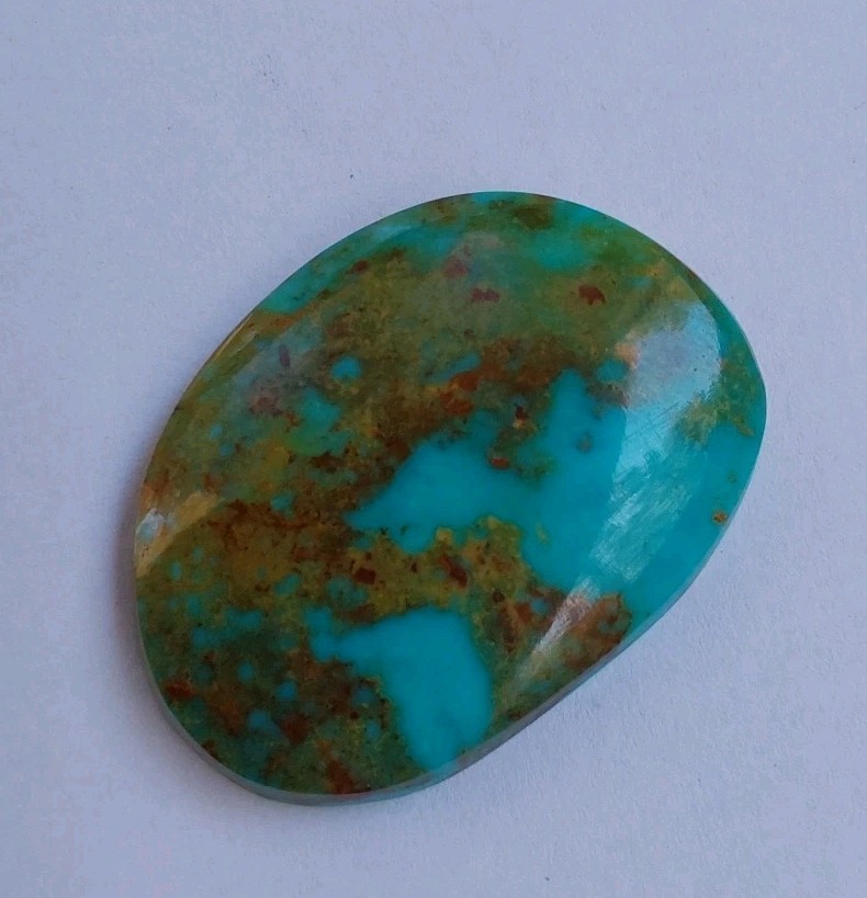 Natural Bisbee Turquoise 38 Carat Cabochon Sky Blue & Brown No Backing #13