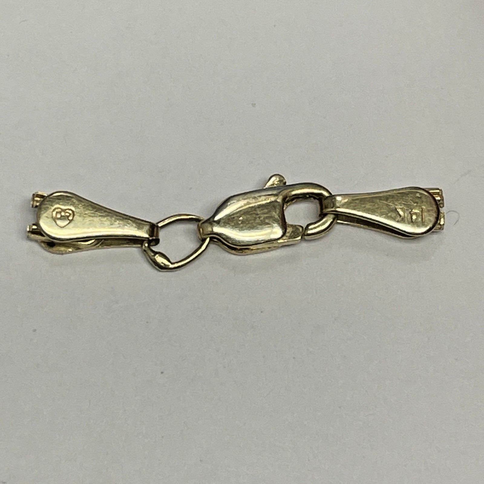 14k Yellow Gold Lobster Clasp & Jump Ring Chain End 4 x 8mm 0.5g