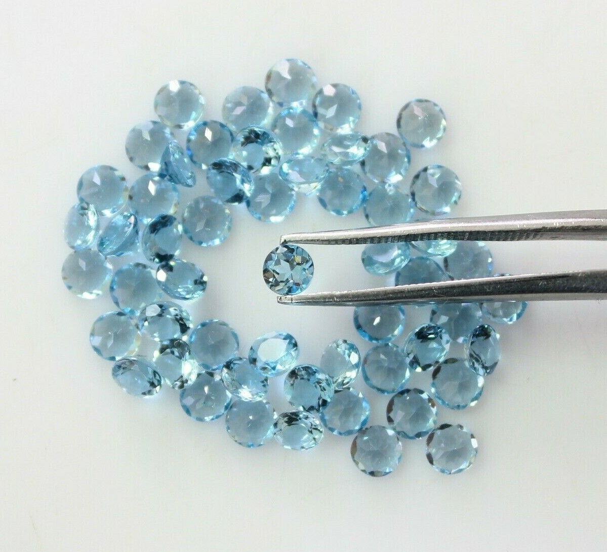 Natural Aquamarine Round Cut loose gemstone, deep blue colour, AAA, 1.5mm to 6mm