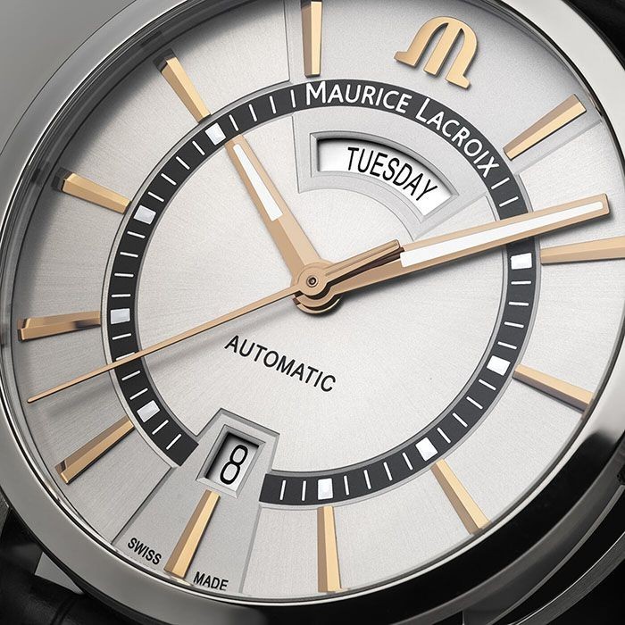 Maurice Lacroix Pontos Automatic 41mm Steel Day-Date Mens Watch PT6358-SS001-230