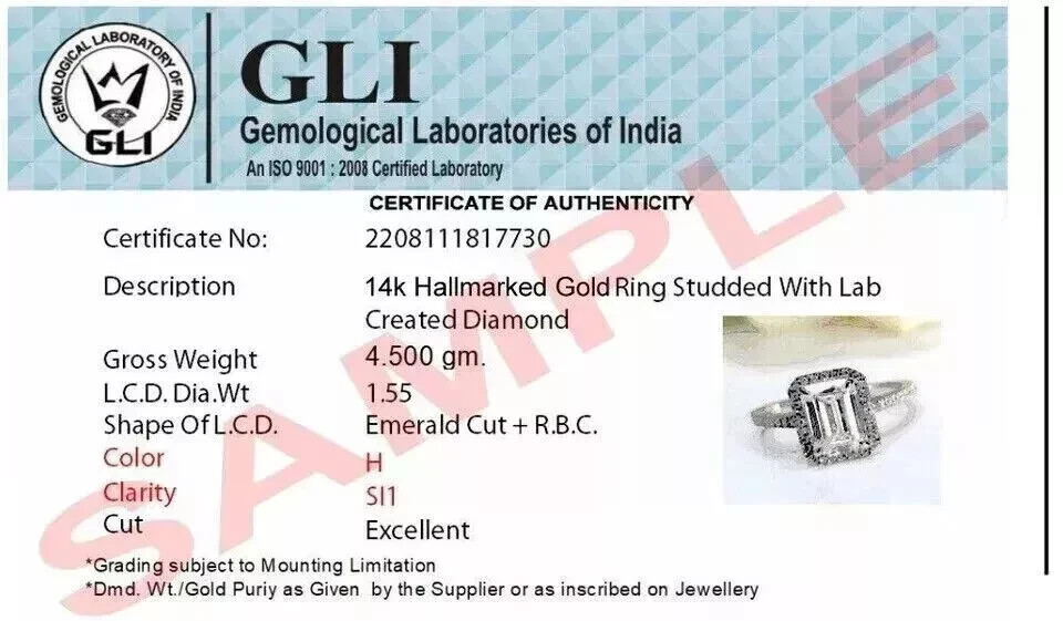 Diamond Stacking Band Yellow Gold 0.50 Ct Lab Grown 18K GLI HRD Round Cut Ring