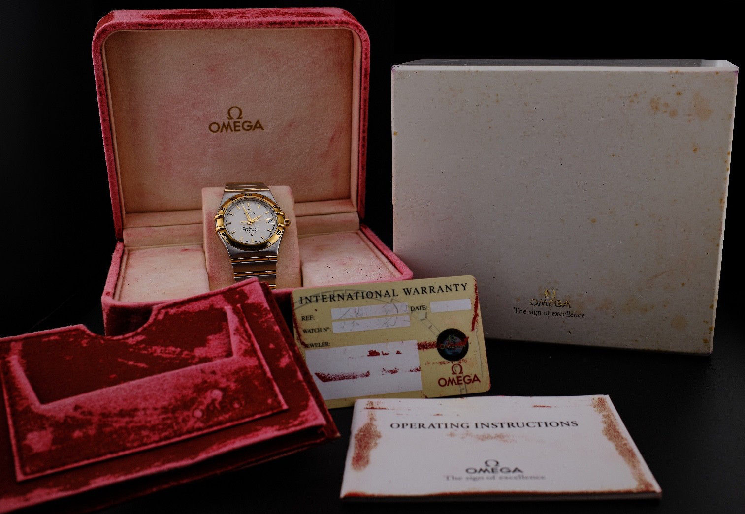 Omega Constellation 1202.30 18k Gold Full Bar Auto Chronometer • Full Set Box