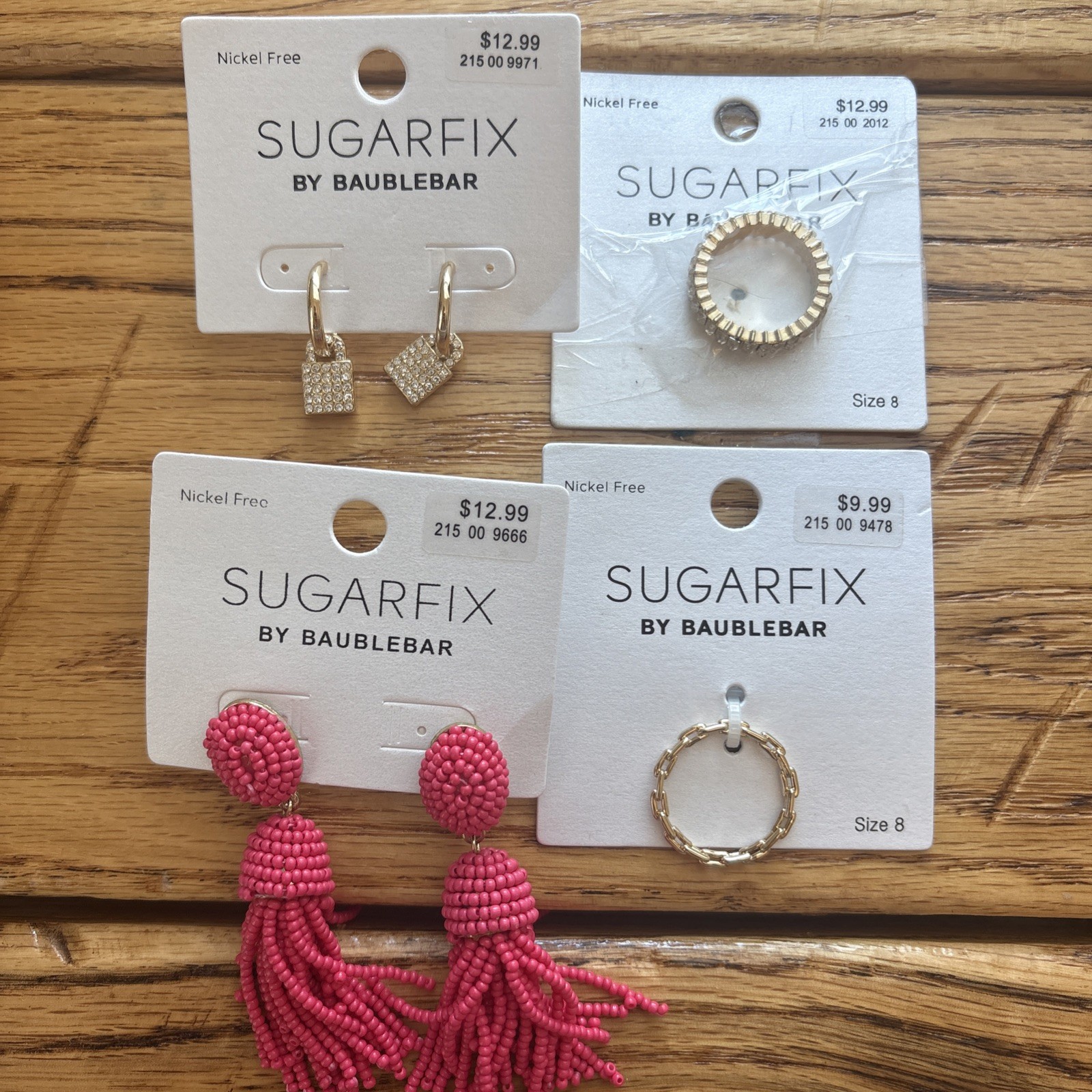 Bundle Sugarfix By Baublebar Rings & Earrings New With Tags. Fashion Jewelry!
