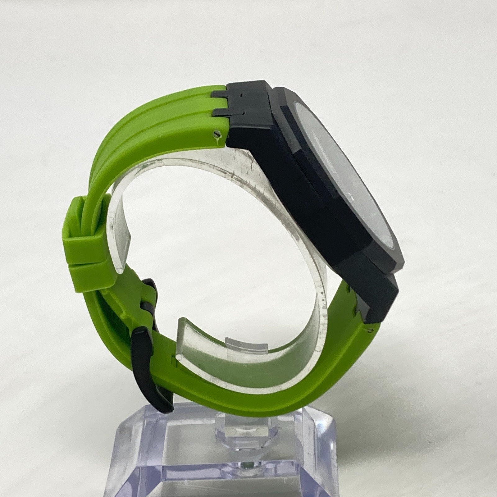 HMN Mercedes Petronas G55 Watch Men 48mm Black Green Spinning New Battery 8.75″