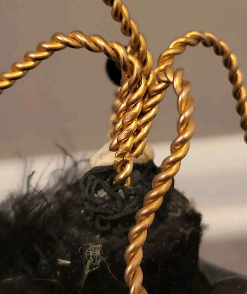 Victorian Style Fringed Sequin Mannequin Doll Hook Jewelry Holder Cameo Feathers
