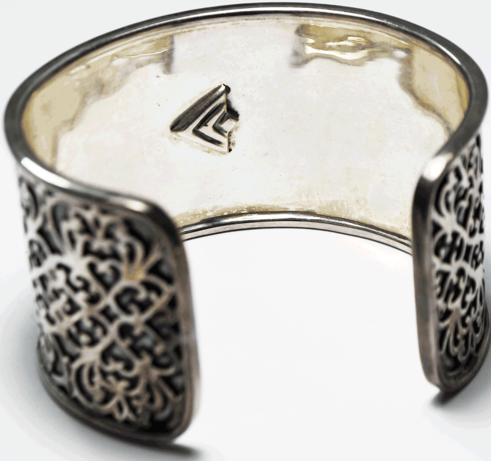 Sterling Silpada Wide Intricate Cuff Bracelet B1697 Filigree 41mm 7″ Wrist