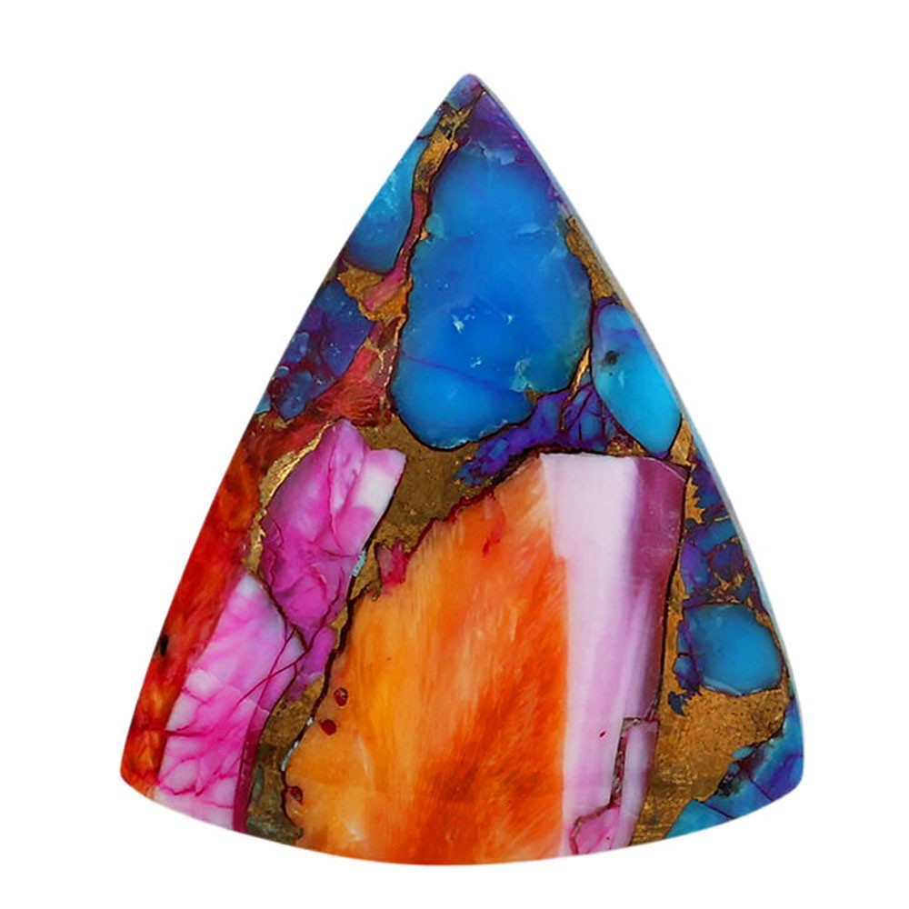 Kingman Orange Dahlia Turquoise 23.8×27.45×4.8 mm Fancy Gemstone LS78-06897
