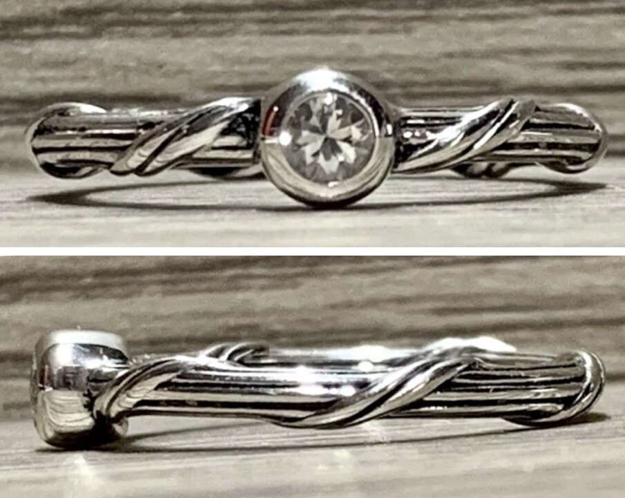 Designer Signed Peter Thomas Roth Signature Romance White Sapphire Ring, Size 6