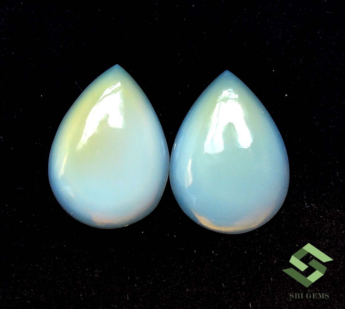 19×14 mm Natural Ethiopian Opal Pear Cabochon Pair 9.52 CTS Loose Gemstones