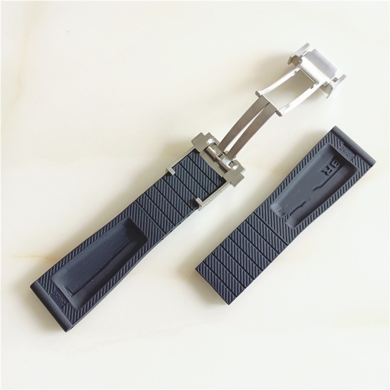 High End Silicone Rubber Watch Straps Mens Waterproof sports Band 22–24mm