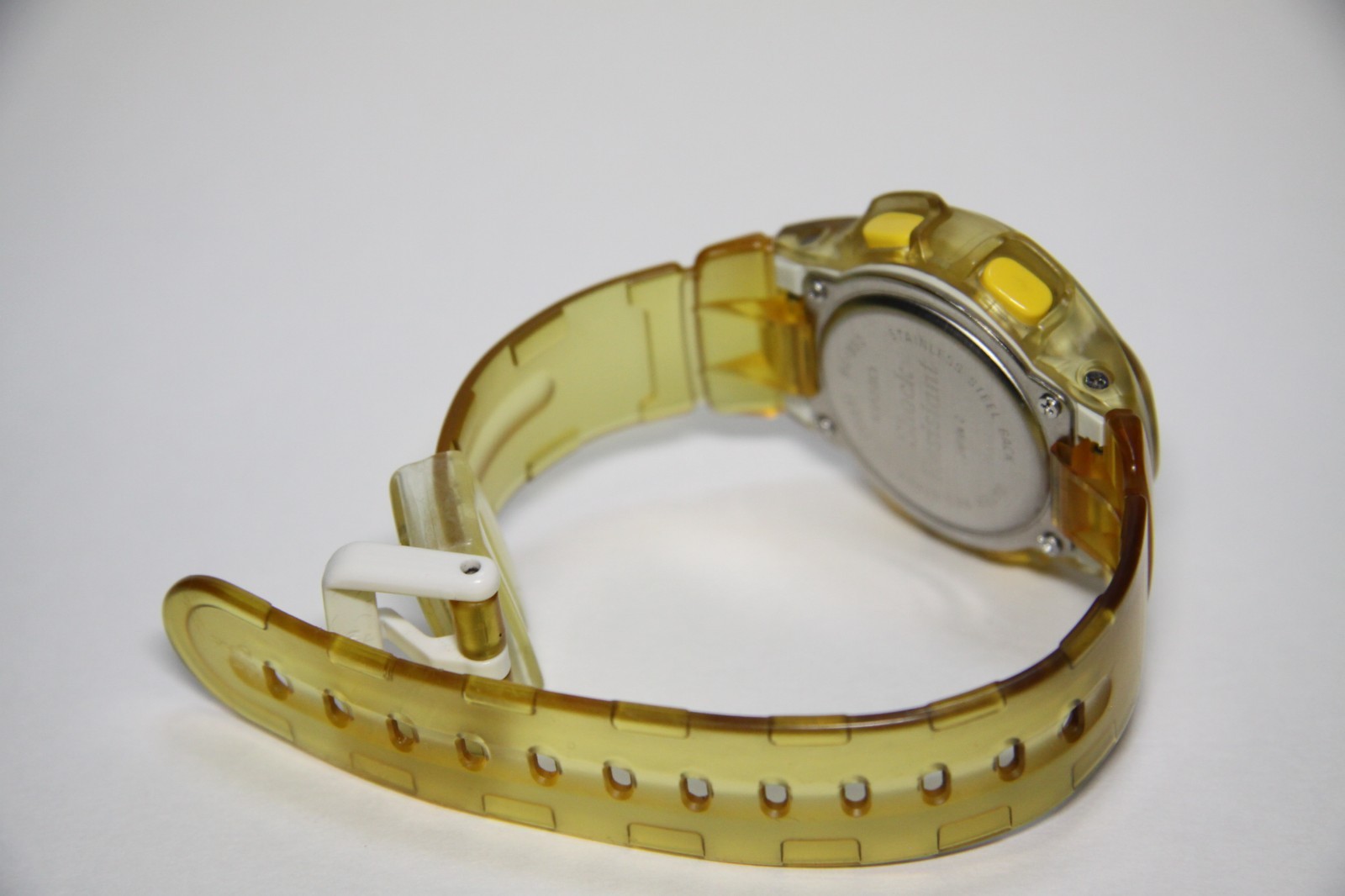 Casio Baby-G BG-350 Digital Watch Clear Yellow Orange Skeleton Japan Working