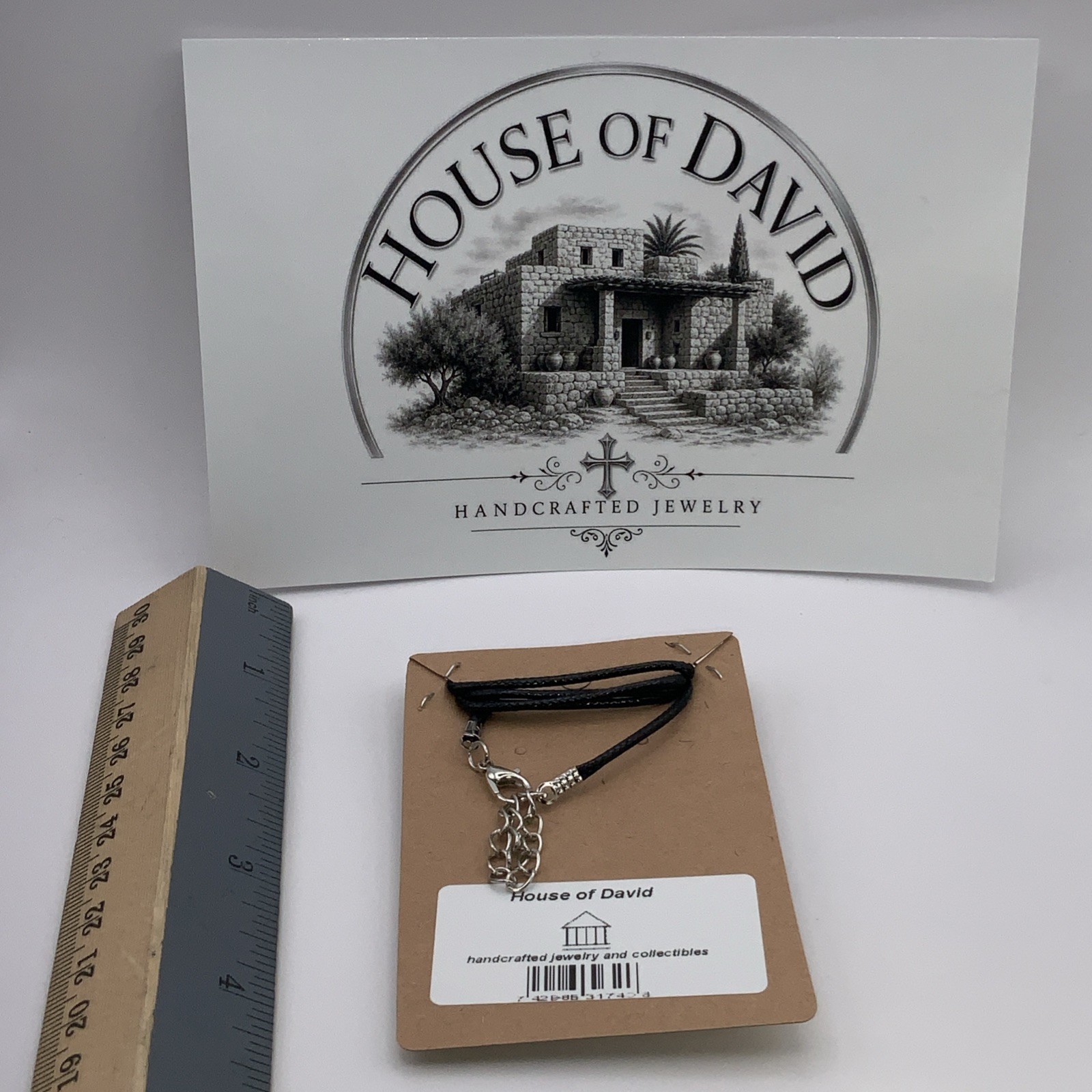 House Of David Handmade Cross Necklace Floating 3D Pearls