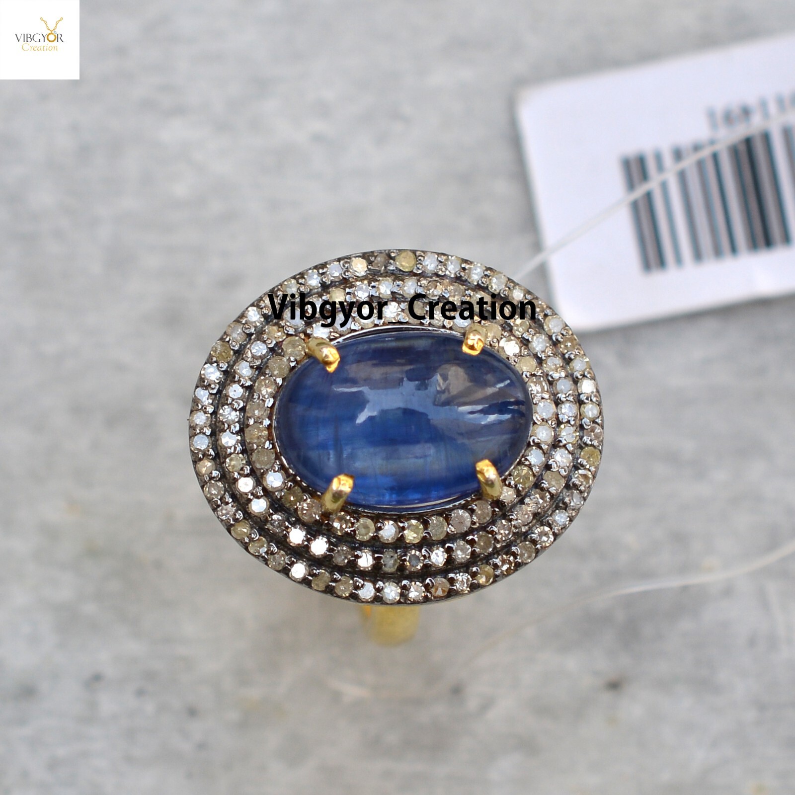 Sale! Tanzanite Gemstone Ring 925 Silver Pave Diamond Jewelry Gold Vermeil Gift