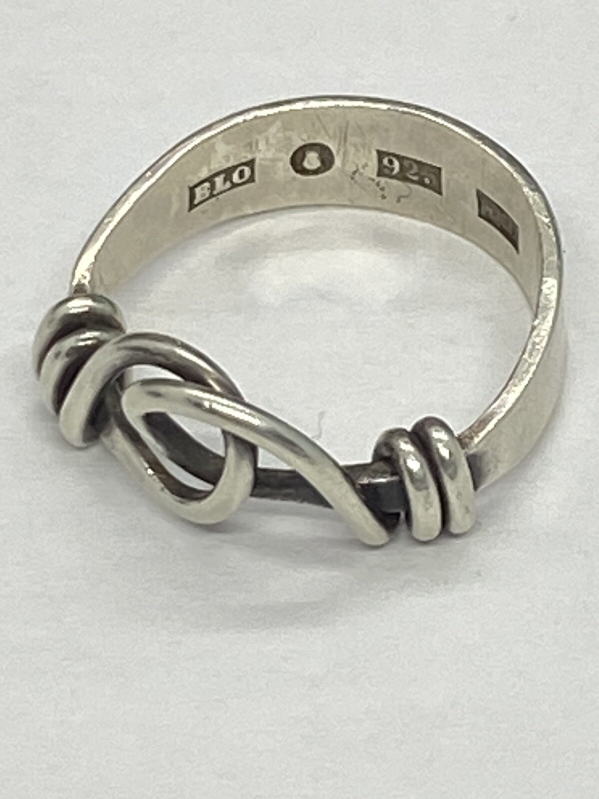 Vintage ELO Sterling Silver Linket Infinity Wire Wrap Ring Size 6 5.73mm